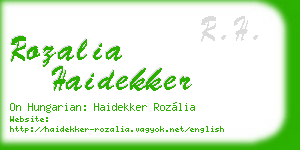 rozalia haidekker business card