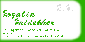 rozalia haidekker business card